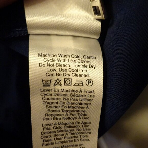 DKNY Pre-Loved Size 14 Navy Sleeveless Zip-Up Polyester Spandex Jumpsuit - Picture 7 of 12